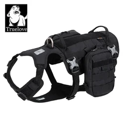 TRUELOVE High Performance Tactical Training Military Backpack Service Dog Harness with Dupont Nylon 66 Waterproof Fabric YH1805