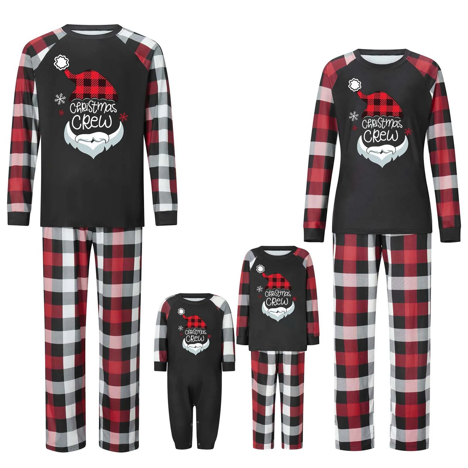 Christmas Family Matching Outfits Mom Dad Kids 2 Pieces Pajamas Set Baby Rompers Casual Loose Sleepwear Xmas Family Look Pyjamas