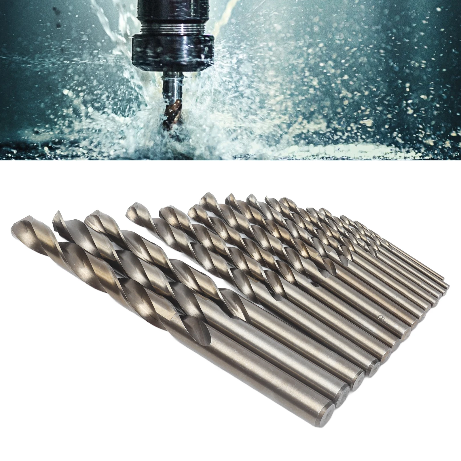 

Кобальтовые сверла 1,5-10 мм, набор сверл из оксидированного золота с кобальтом для резки твердых металлов, золотые кобальтовые сверла, спиральное сверло