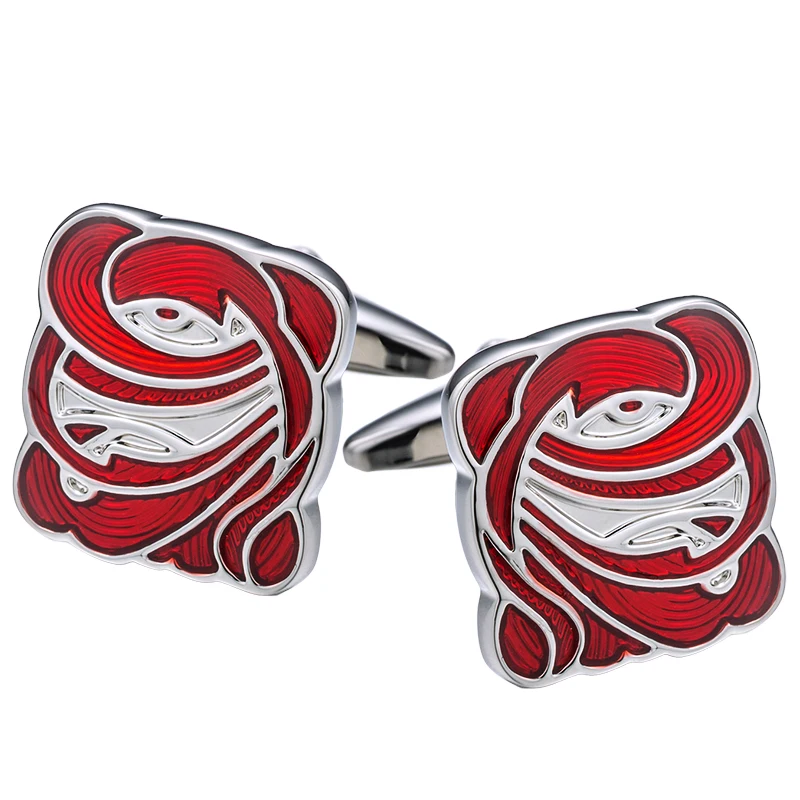 

French KFLK jewelry for men's brand shirts cufflinks red square cufflinks wholesale high quality wedding buttons guests