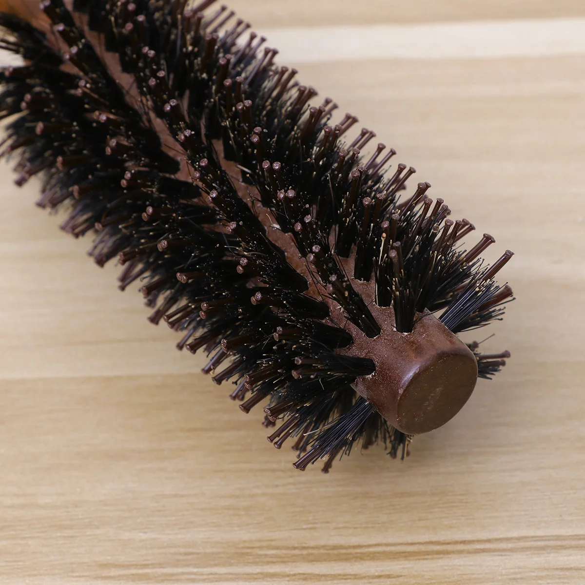 فرشاة شعر مستديرة بشعيرات الخنزير مع شعيرات نايلون ومقبض خشبي لتصفيف الشعر وتجفيف الشعر وفرشاة مشط مستديرة #2