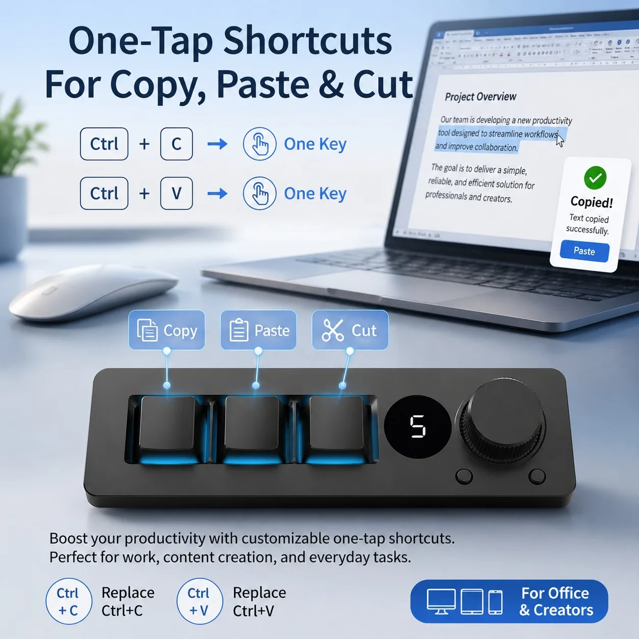 Customizable Shortcut Mini Keyboard Knob Mechanical Keyboard Music Partner Decorative Music Keycaps Remote Control