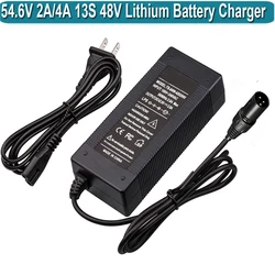 48V Ebike Charger 54.6V Charger Mobility Scooter 48 volt Charger Adapter 13S Lithium Battery for pedego ebike Razor MX650 MX500