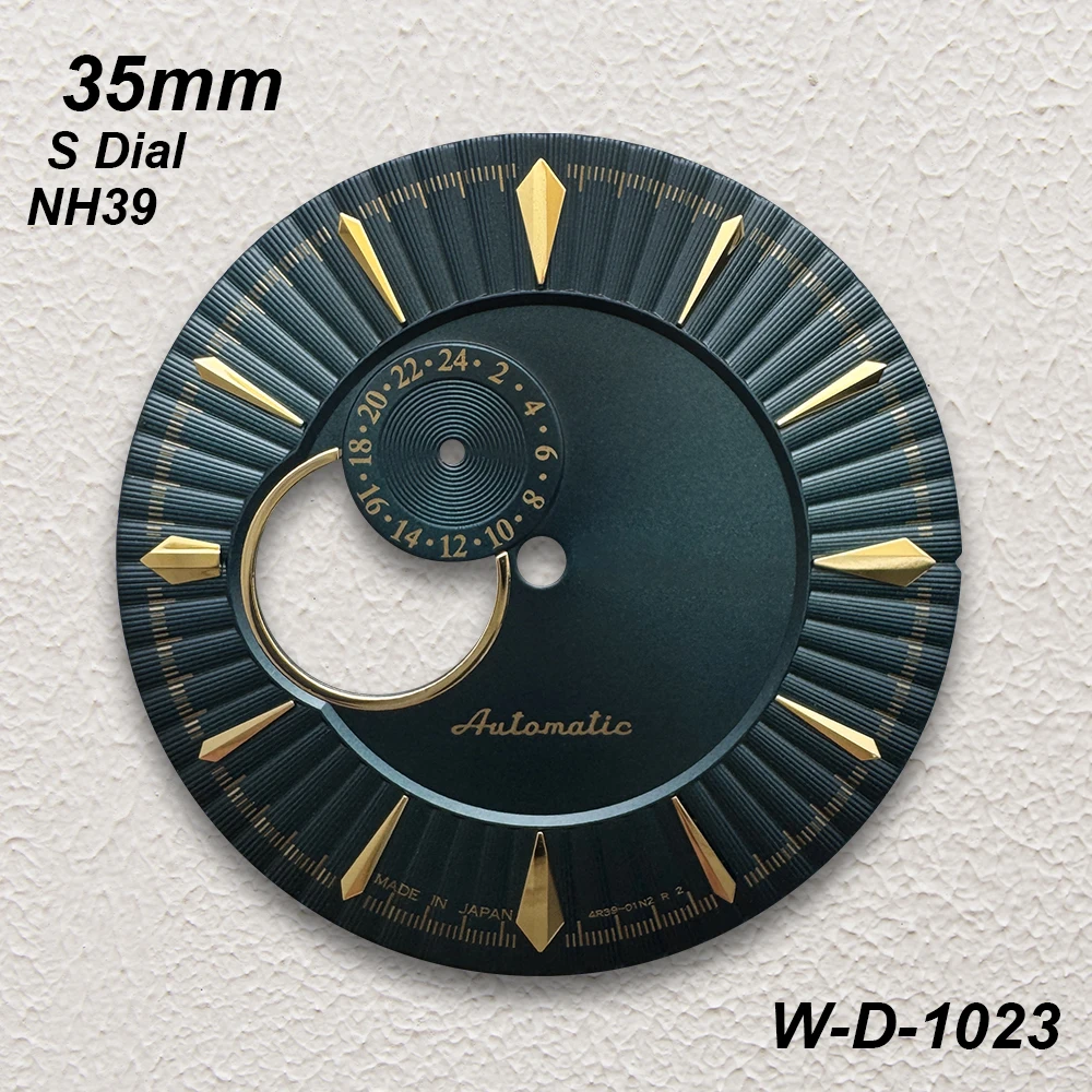Коктейльный циферблат с логотипом S, 35 мм, подходит для механизма NH39, высококачественные полые вертикальные аксессуары для модификации часов