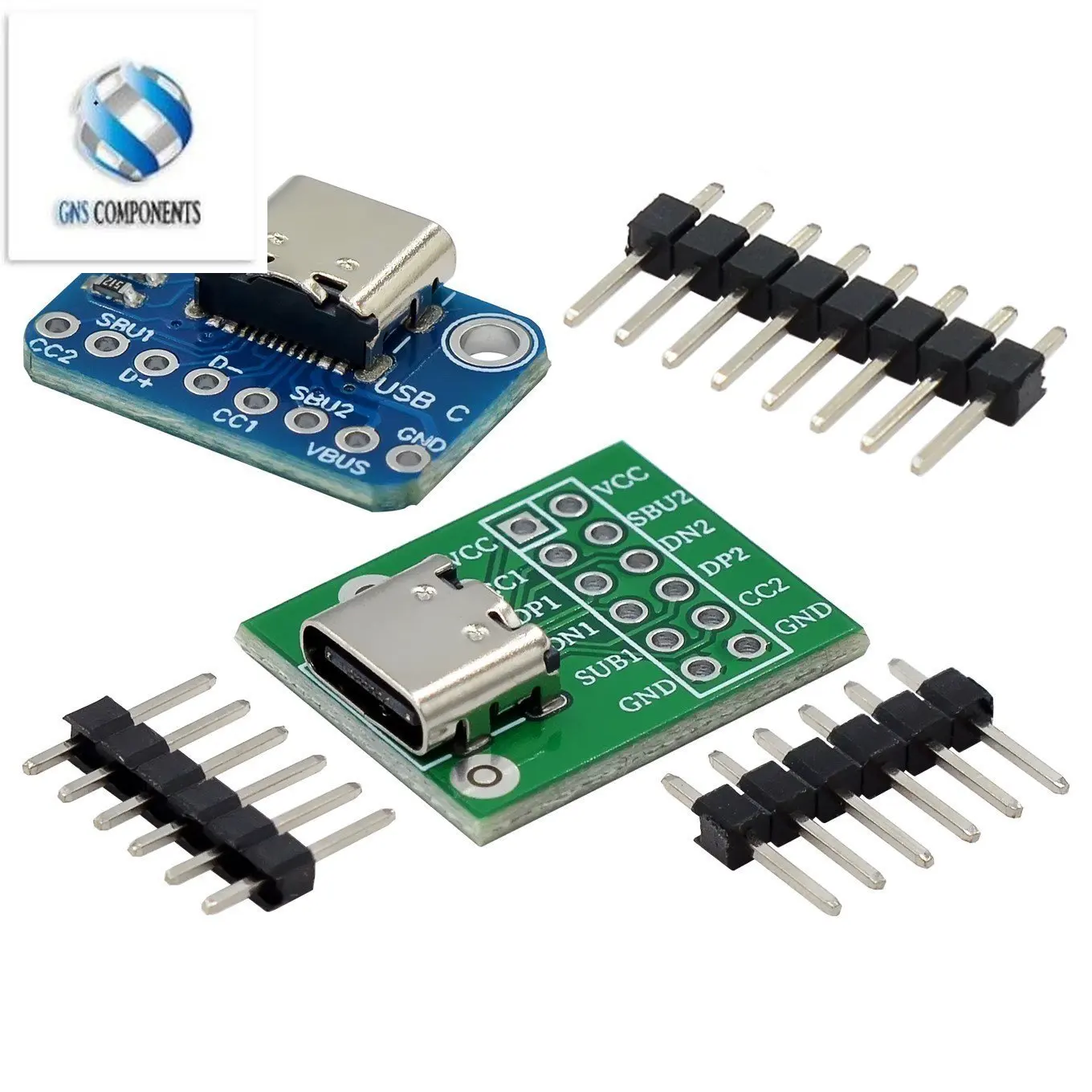 

5pcs/lot Type-c usb transfer pin dip female base B adapter plate welded female head typec feed and discharge pin