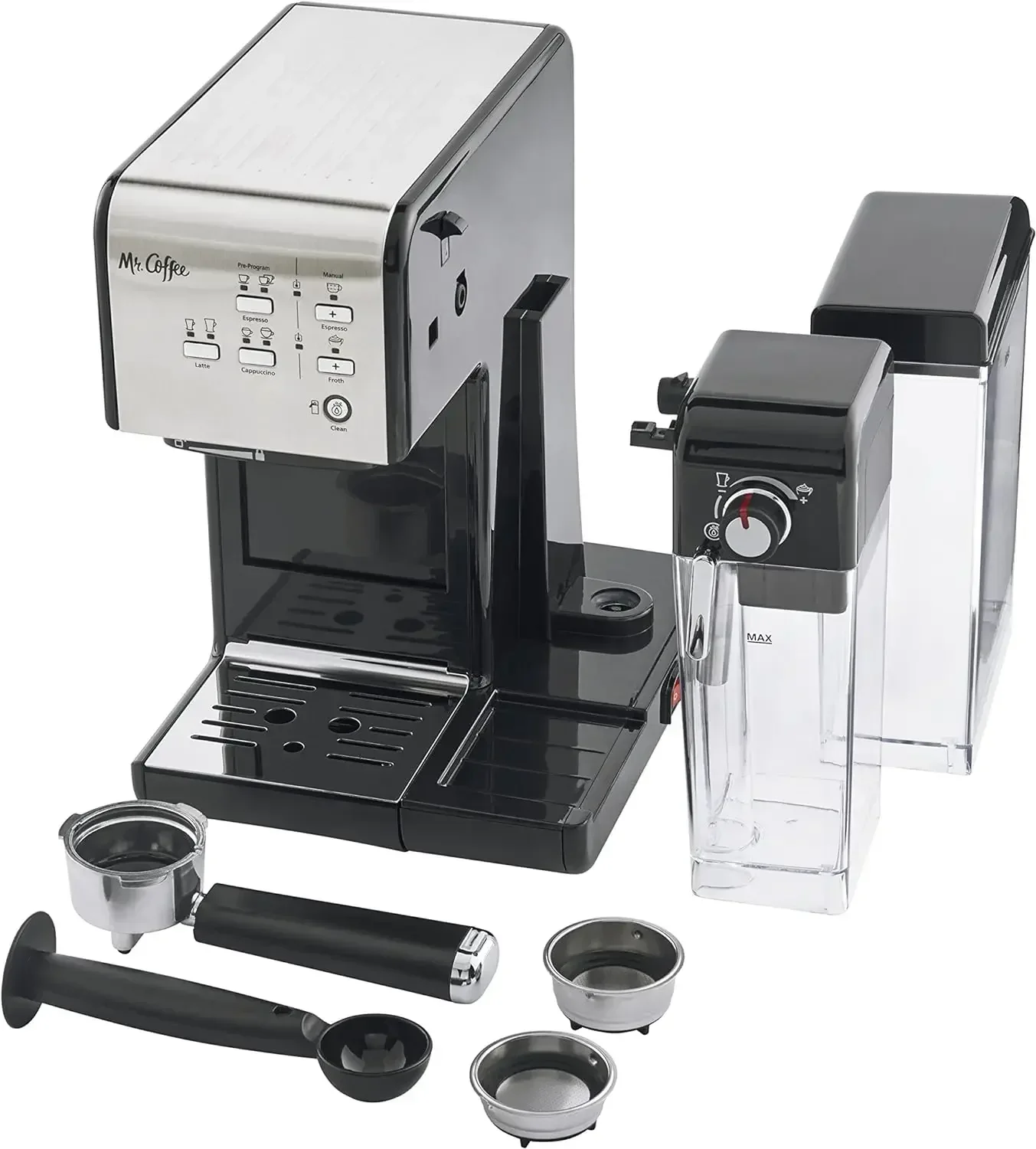 Kitchen suppliesMr. Coffee Espresso and Cappuccino Machine, Programmable Coffee Maker with Automatic Milk Frother and 19-Bar Pum