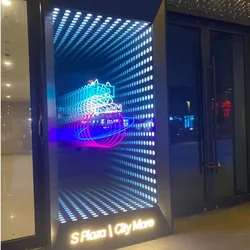 2023 popular infinity mirror signage glass neon illuminated sign for decoration