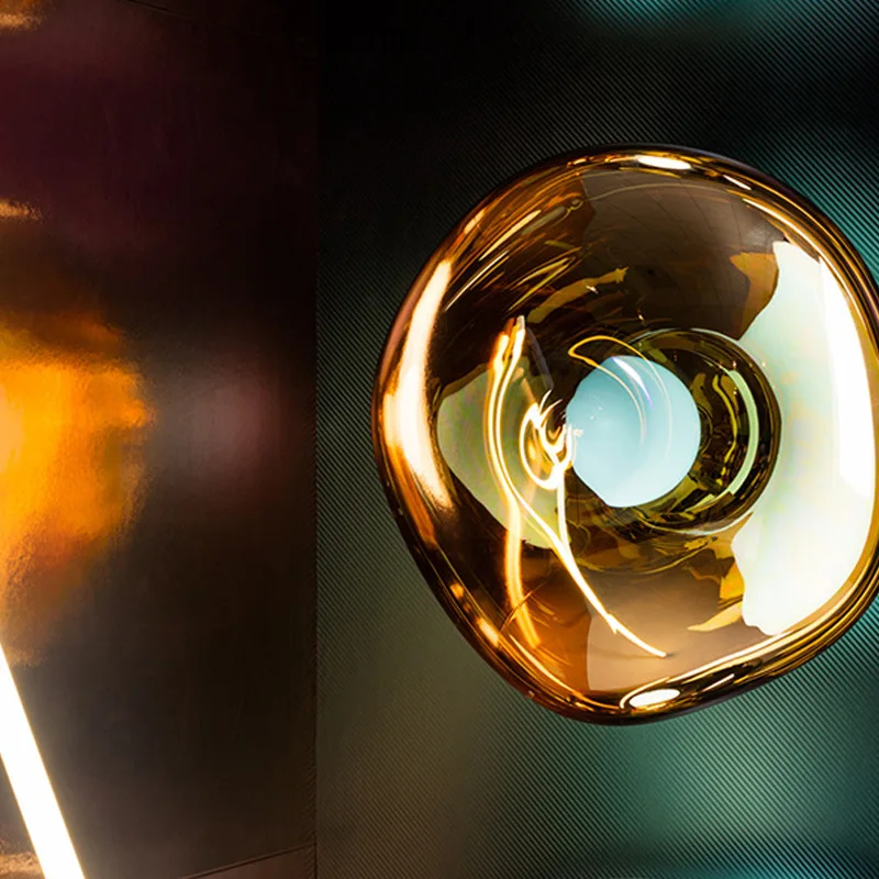 

Modern simple living room acrylic personalized background wall wall lamp bedroom bedside creative glacier lava wall lamp