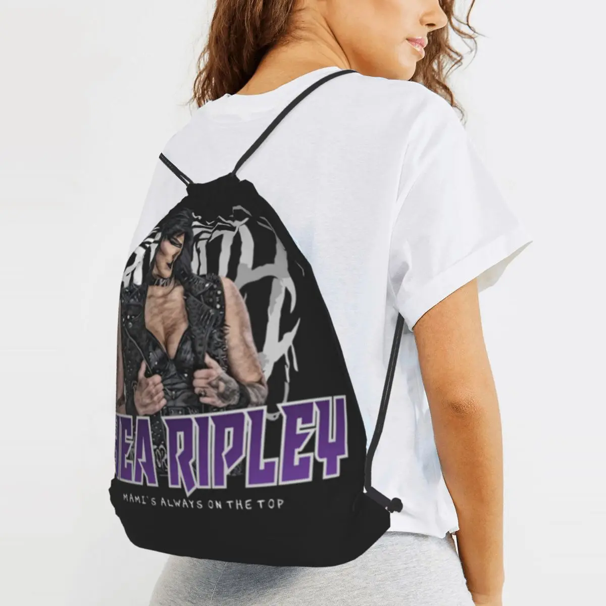 

Rhea Ripley Mami's On Top Backpacks Portable Drawstring Bundle Pocket Sundries Bag Book Bags for Man Woman Students