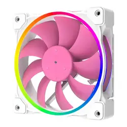 ID-COOLING ZF-12025-PINK Case Fan 120mm 5V 3 PIN ARGB Cooling Fan MB Sync, 4 PIN PWM Speed Control Fans for Radiator/CPU Cooler/