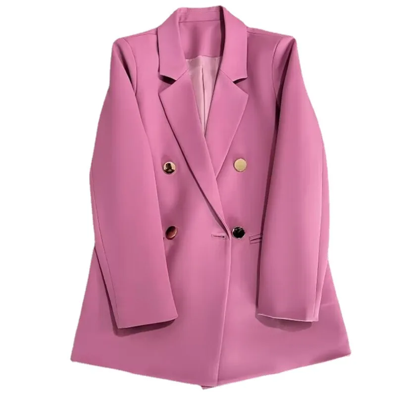 

Candy Green Pink Suit Jacket For Women Spring/Autumn Korean Casual Versatile High-end Feel Western-style Clothes 22 colors