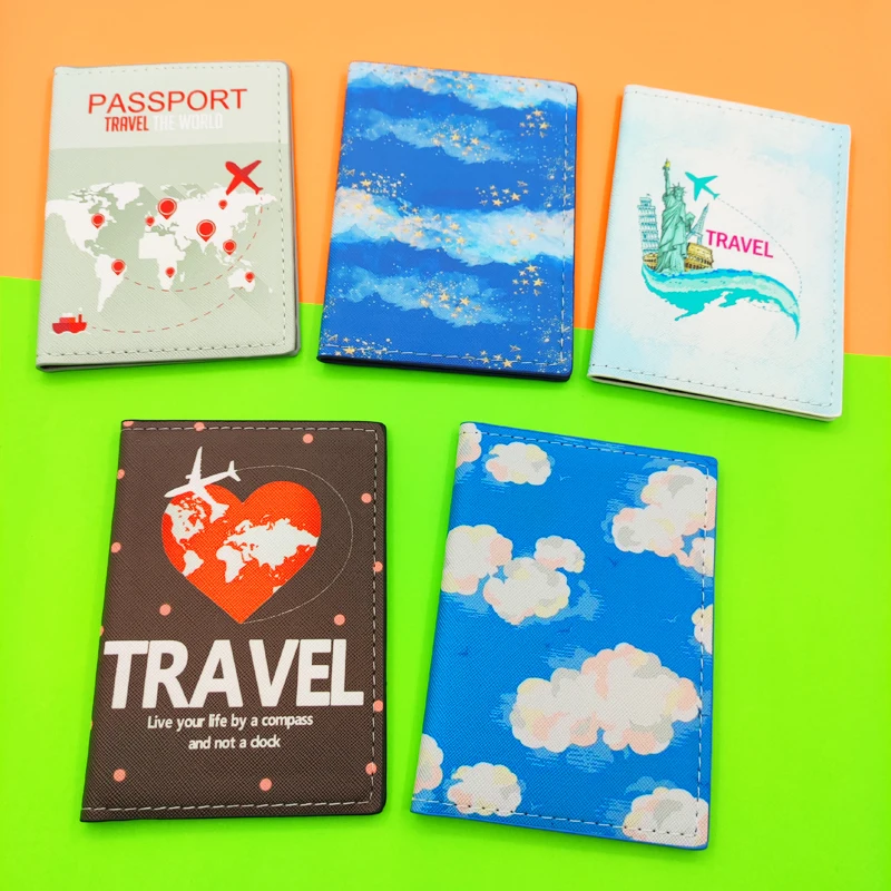 

Cute Travel Passport Cover Wallet Girls Boys Multifunction Credit Card Organizer Case Men Women Passport Holder
