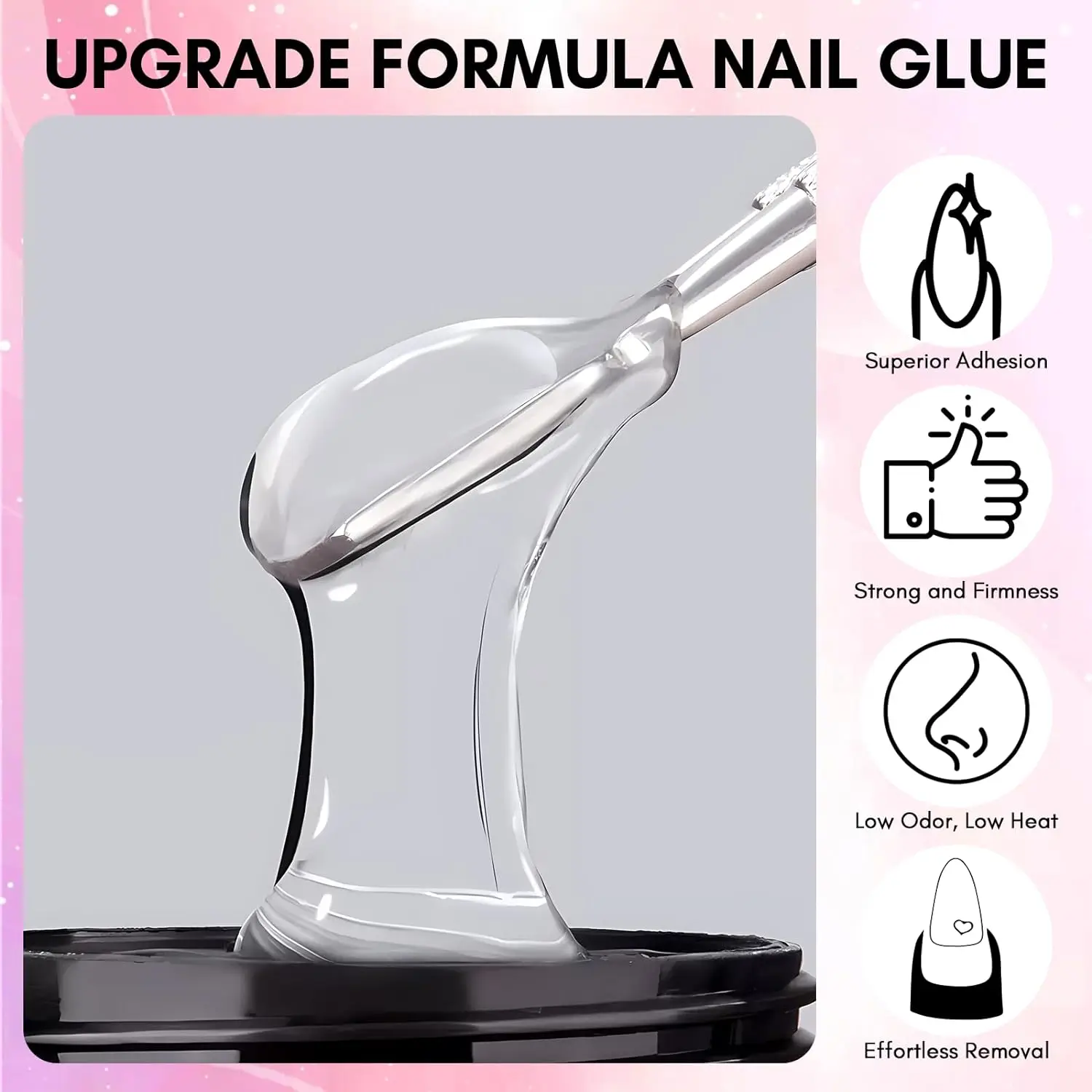 Makart fester Nagel gel kleber für weiche Gel nagels pitzen klare Acryl nagels pitzen fester Gel nagel kleber zum Drücken auf Nägel künstliche Nägel – Detail 4