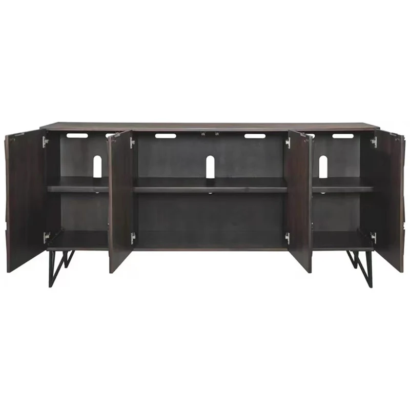 

American solid wood retro old TV cabinet living room dining room dining side cabinet tea cabinet villa decorative side