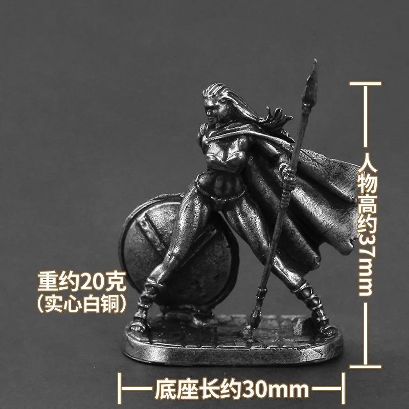 

Metal puppet Spartan warrior soldier model hand-made toy boy board game battle chess piece car ornaments