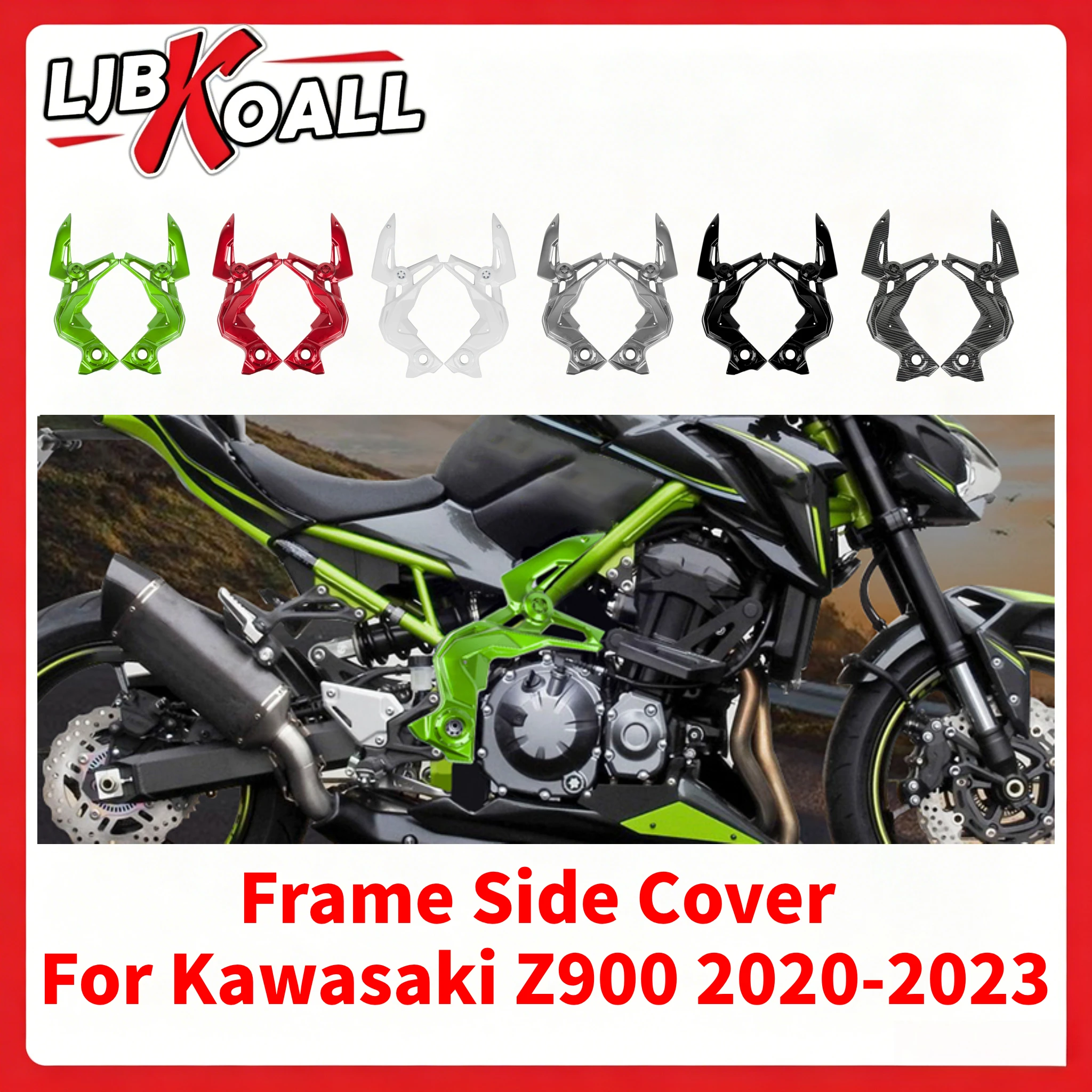 

Front Side Trim Frame Cover Guard for Kawasaki Z900 2020-2023 Motorcycle Bodywork Frame Engine Side Panel for Z-900 Accessories