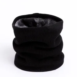 Neckerchief Winter Fleecing Thickening Neck Fashion Warm Mask Women Men Soft Knit Cold-proof Collar Sport Soft Ring Neck Scarf