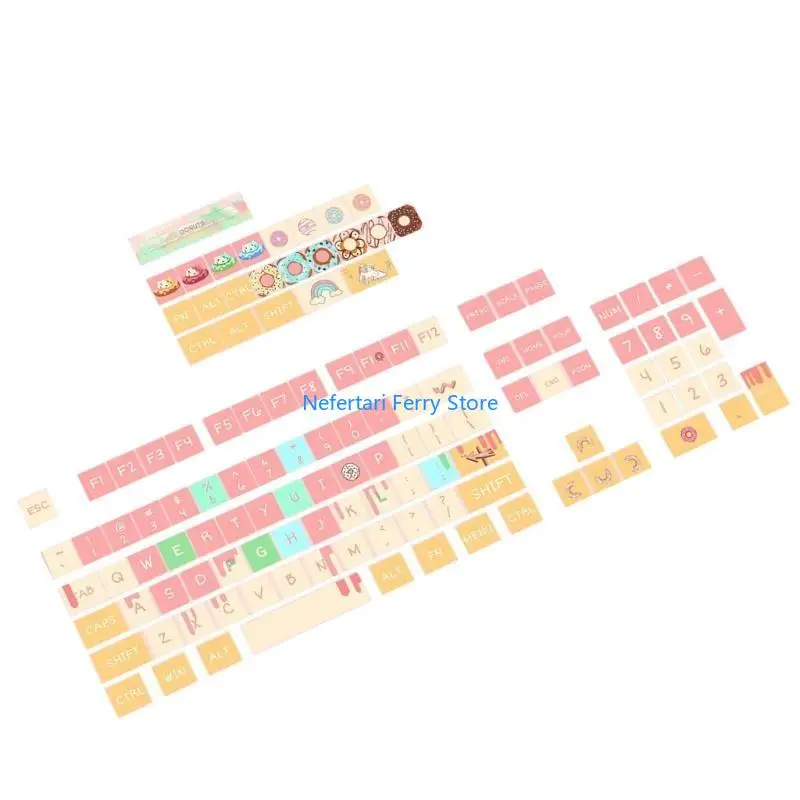 

A9BD 127PCS XDA Color Keycap Set with Comfortable for Mechanical Keyboard Keycaps