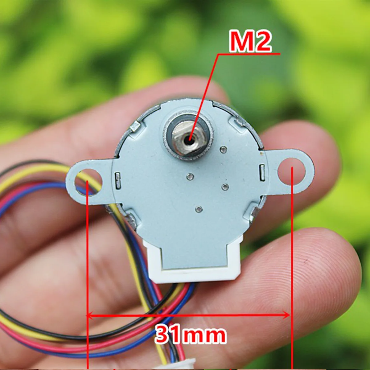 Bild 4: DC5V Mini 24mm Schrittmotor 24BYJ 4-Phasen 5-Draht Schrittmotor Kleiner Verzögerungsmotor Getriebe mit Kabel