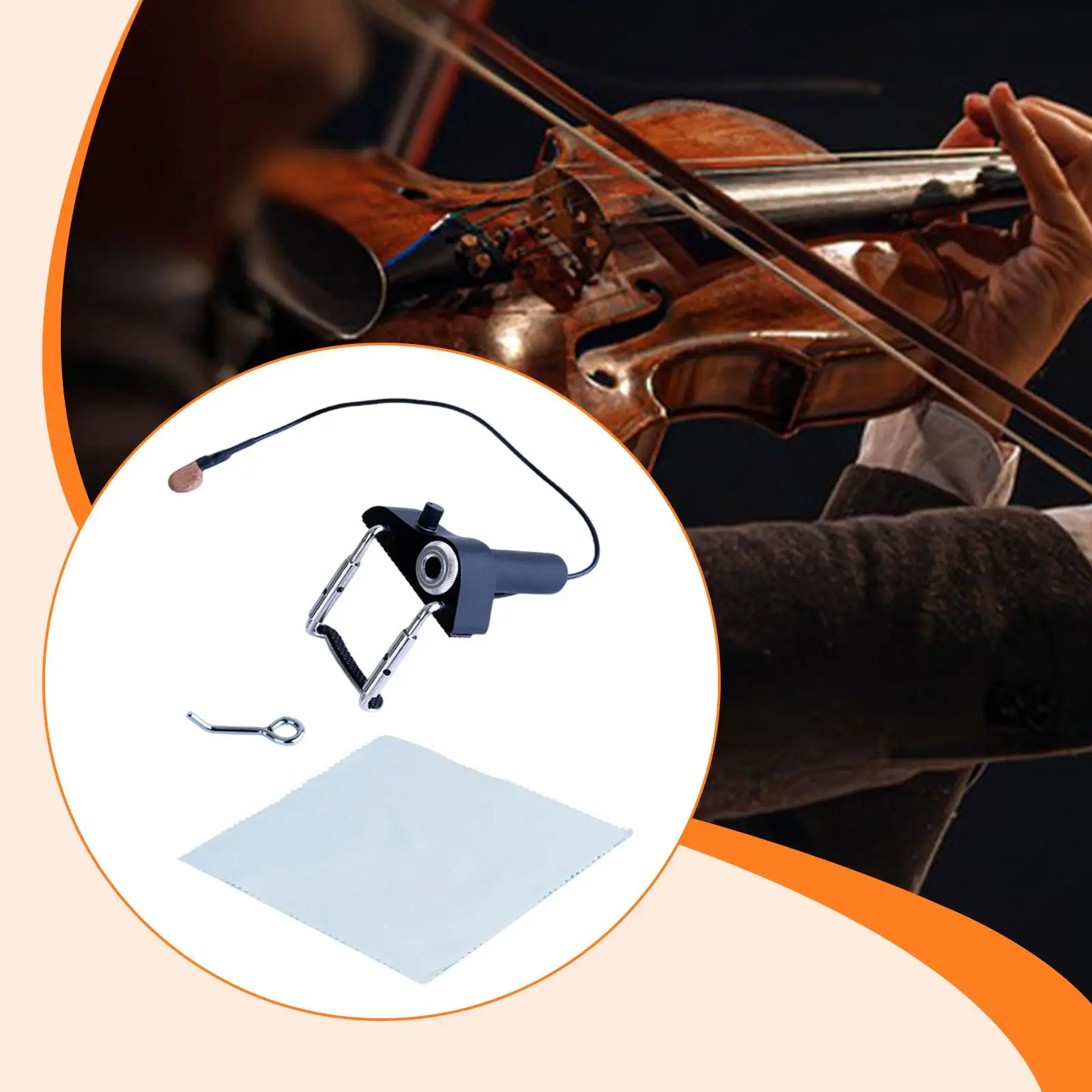 

Пассивный пьезоэлектрический звукосниматель для скрипки и гитары (резонатор) для музыкальных инструментов, сценического и уличного использования