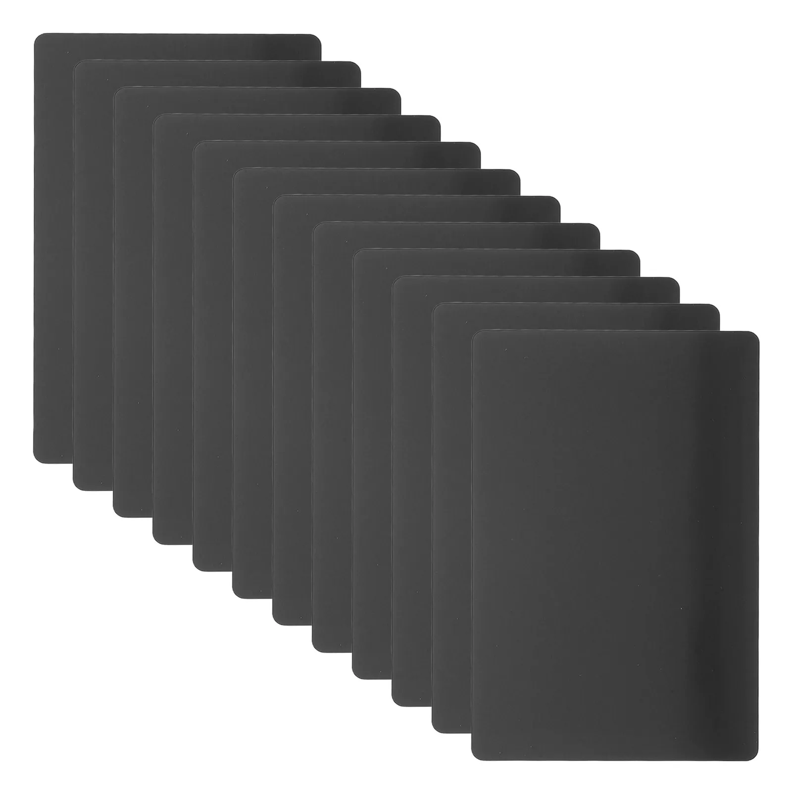 100Pcs Precision Etching Sheet Laser Marking Aluminum Black Engraving Blanks 3.4x2.1in Metal Rectangle Plates DIY Craft Home