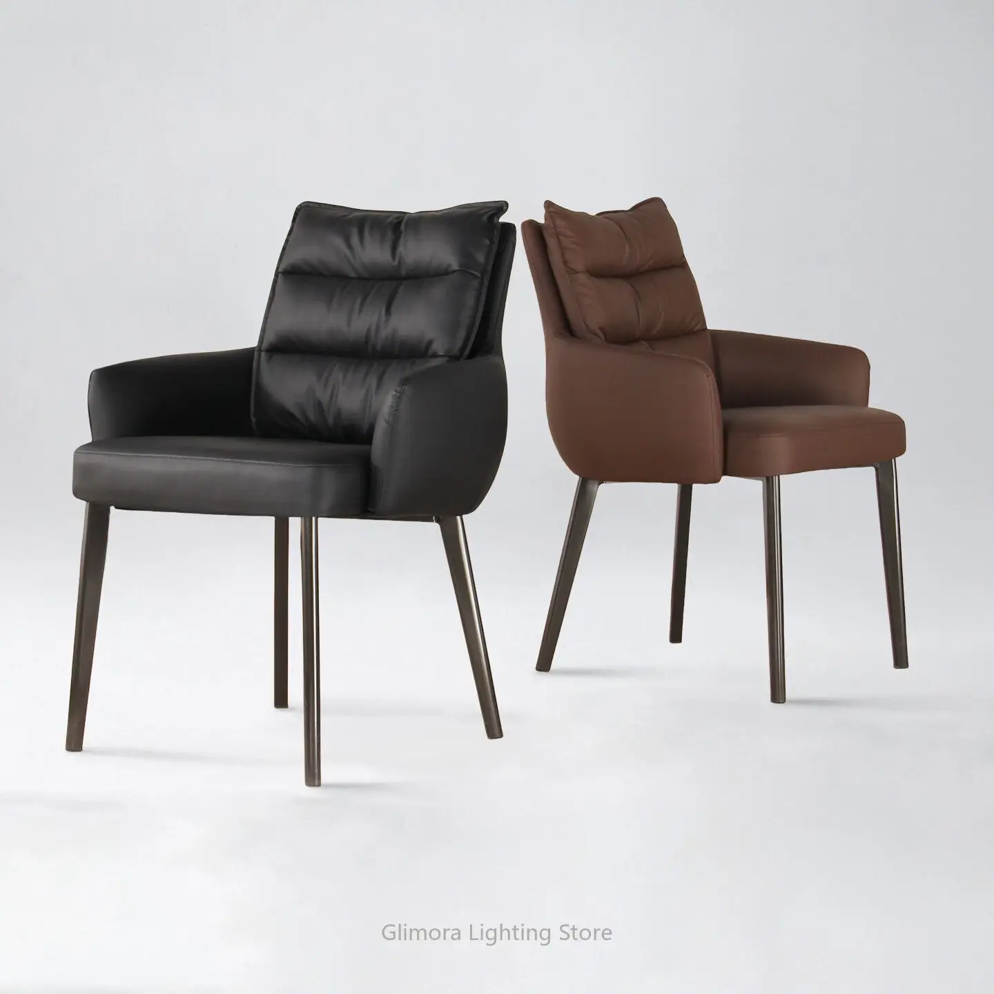 Italian Light Luxury Upholstered Dining Chair with Ergonomic Backrest, Versatile Comfort Seat for Home Restaurant Game Room