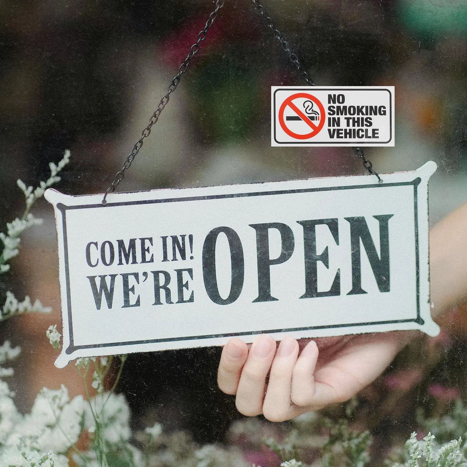 

10 шт. наклеек «Не курить» для автомобилей, сверхпрочные водонепроницаемые наклейки, прозрачные, с яркой надписью, для приборной панели и окон автомобиля, «Не курить здесь»