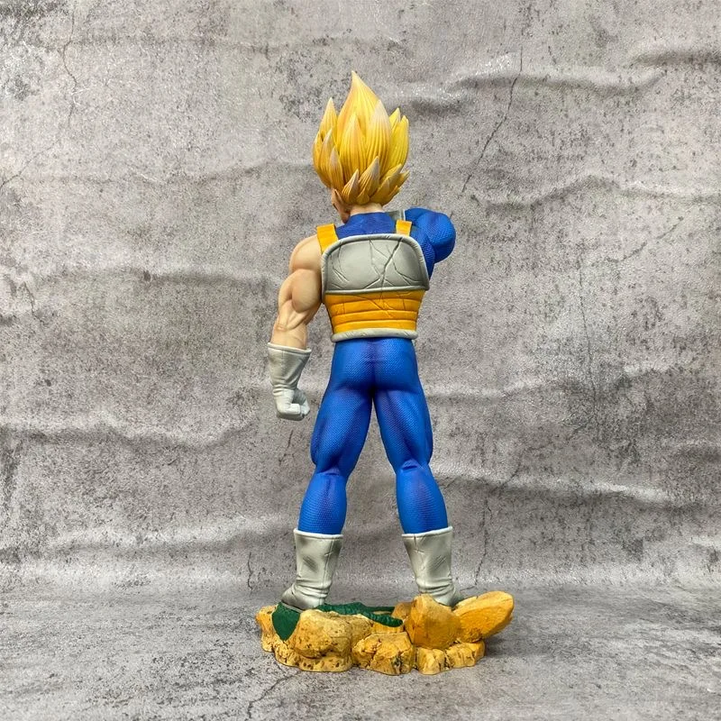 Anime Dragon Ball Z Vegeta Figure Com Base, Estatueta Majin Vegeta, Figuras de Ação em PVC, Coleção Estátua GK, Modelo de Brinquedos, Presentes, 28cm