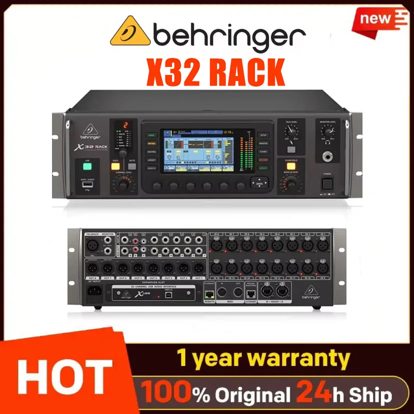 Behringer X32 RACK 16 x 8 Digital Rack Mixer 48-Channel Digital Snake Ready via AES50 High-Resolution 5