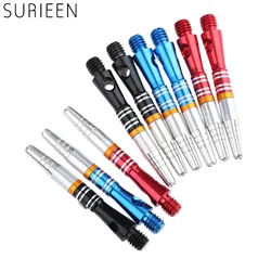 SURIEEN 3 Pcs /Lot Aluminum Dart Shafts 40mm 2BA Thread 360 Degree Rotating Dart Shaft Darts Accessories 3 Colors Red Blue Black