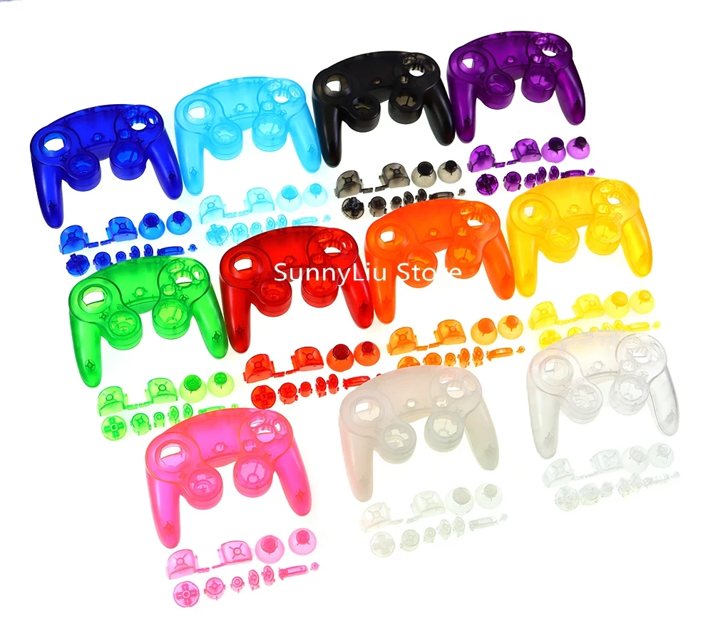 

10Sets Full Housing Shell Cover Case with buttons For Nintendo NGC Clear Games Handle Protective Case For NGC Gamecube