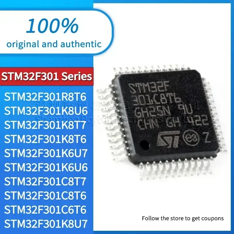 

STM32F301R8T6 STM32F301K8U6 STM32F301K8T7 STM32F301K8T6 STM32F301K6U7 STM32F301K6U6 STM32F30C8T7 C8T6 C6T6 K8U7 VCT6 new version