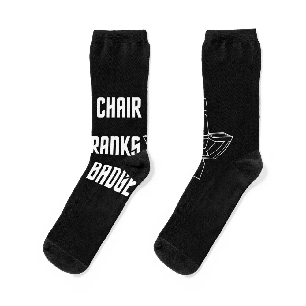 The Chair Outranks the Badge - Captain Pike: (Star Trek) - White Socks luxe Argentina Men Socks Luxury Brand Women's