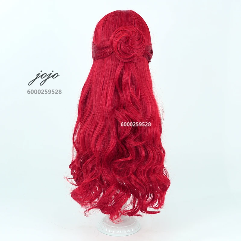 Honkai Star Rail Game Himeko Cosplay Wig Long Curly Red Wig Christmas Party Anime Cosplay Wigs Heat Resistant Synthetic Wigs