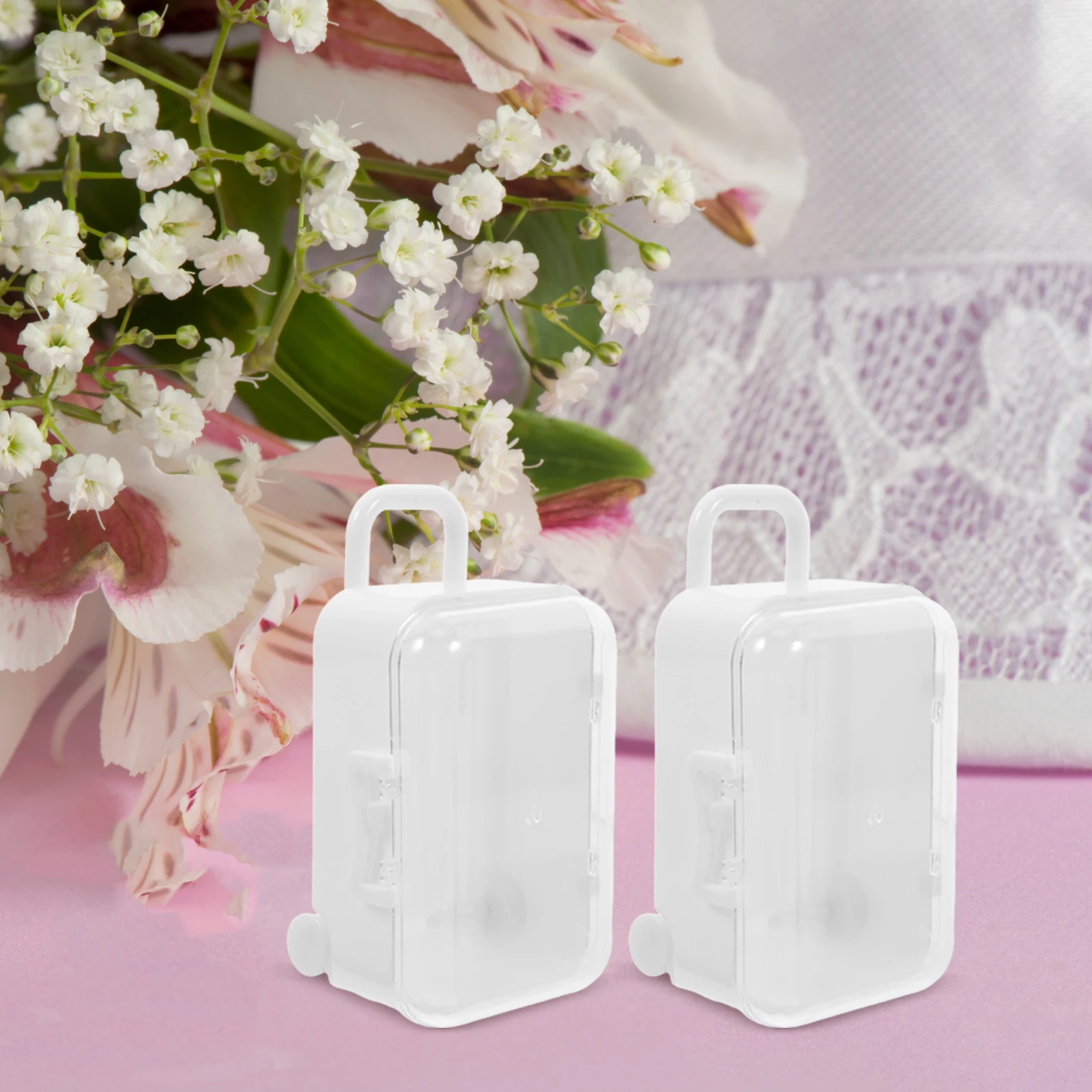 

Mini Suitcases for Party Favors Candy Box Bridesmaid Gifts Boxes Miniature Plastic