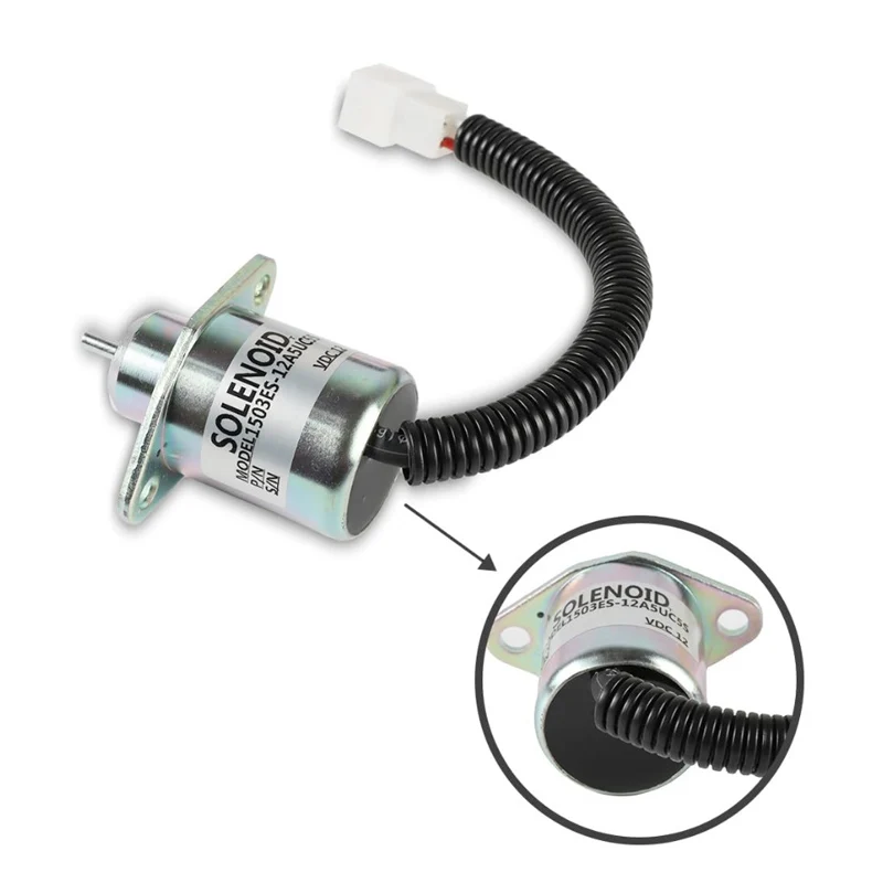 SA-4569-T 1503ES-12A5UC5S 17454-60010 16616-60010 17594-60014 12V إيقاف التشغيل الملف اللولبي لمحركات الديزل لآلة كوبوتا #3