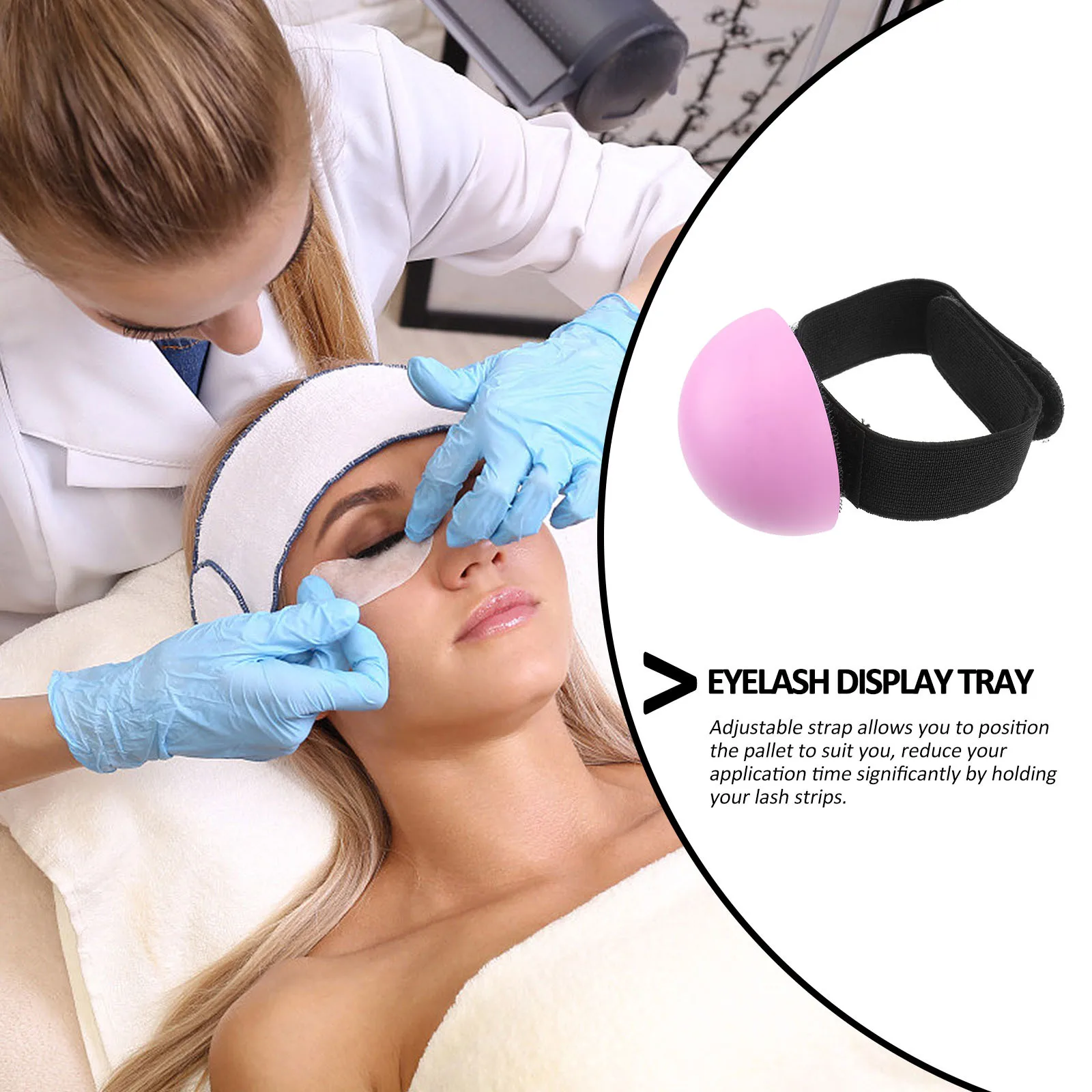 

1Set Eyelash Grafting Board Adjustable Strap Lash Wrist Pallet Quick Access Lash Extension Tray Beauty Supply Beauty Supply