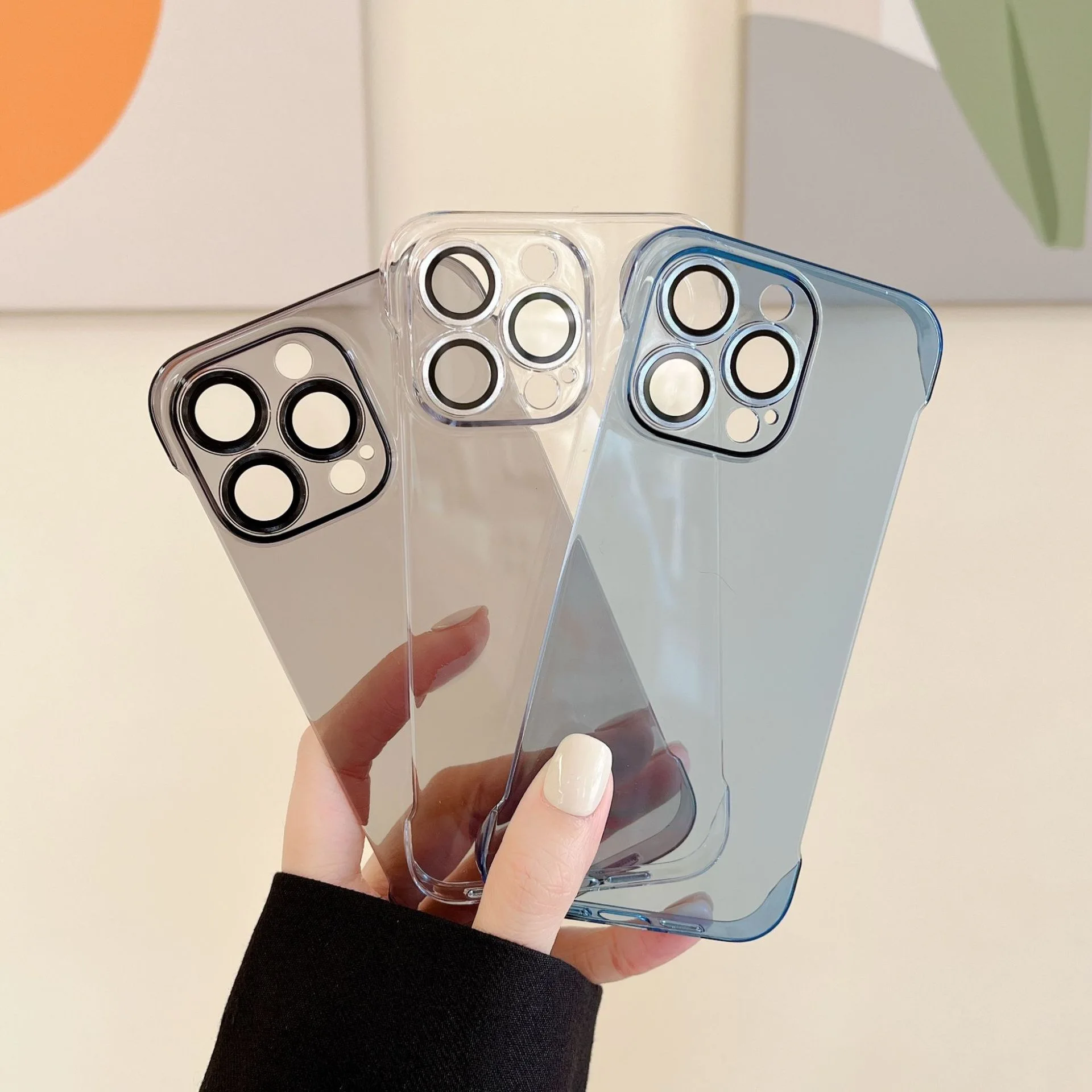 

Luxury Plating Ultra Thin Clear Phone Case For iPhone 16 15 14 13 12 11 Pro Max 16 Plus Hard Shockproof Transparent Hard Cover