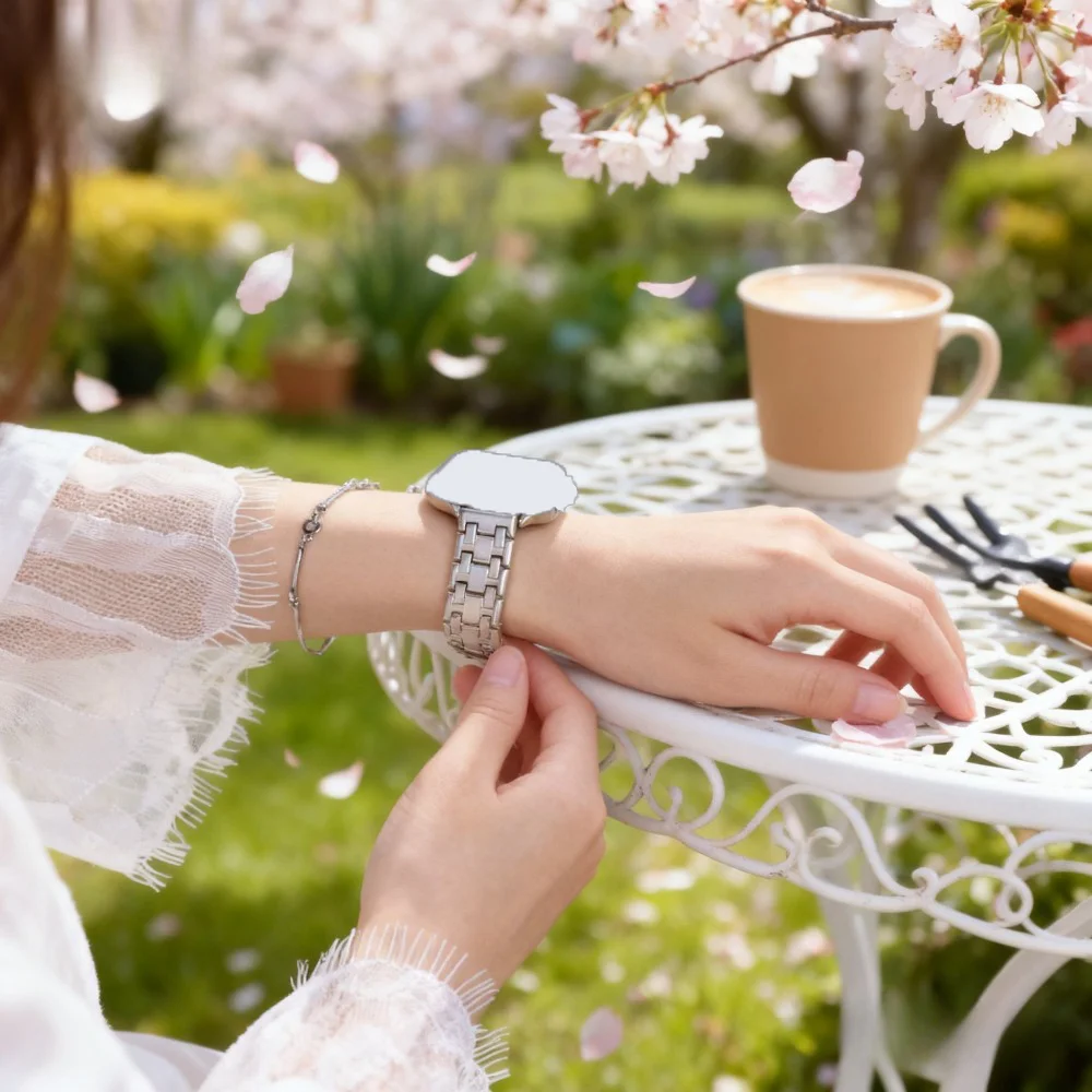 Glänzendes Armband für Apple Watch, geeignet für Größen 38-49 mm, kompatibel mit der iWatch S11-1 SE Ultra-Serie (Uhr nicht im Lieferumfang enthalten).