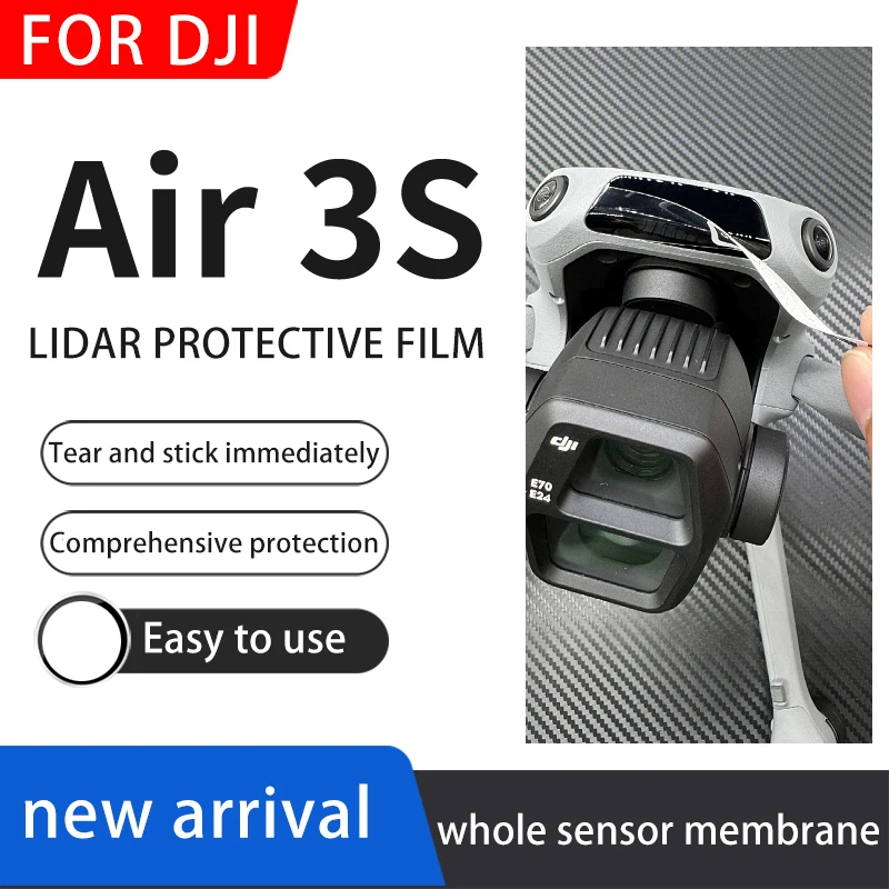 For DJI Air3S Drone Gimbal Camera Lens Protective Film Body Sensor Dustproof Acratch-resistant Transparent Soft Film Accessories