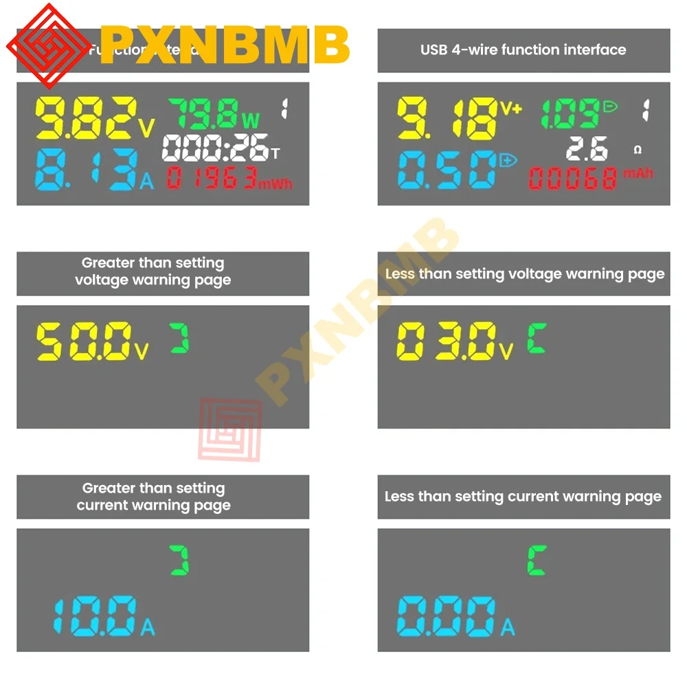 Testeur de tension, capacité de tension de courant, testeur de batterie, USB, tension de courant, médecin, chargeur, testeur de capacité, compteur, batterie externe