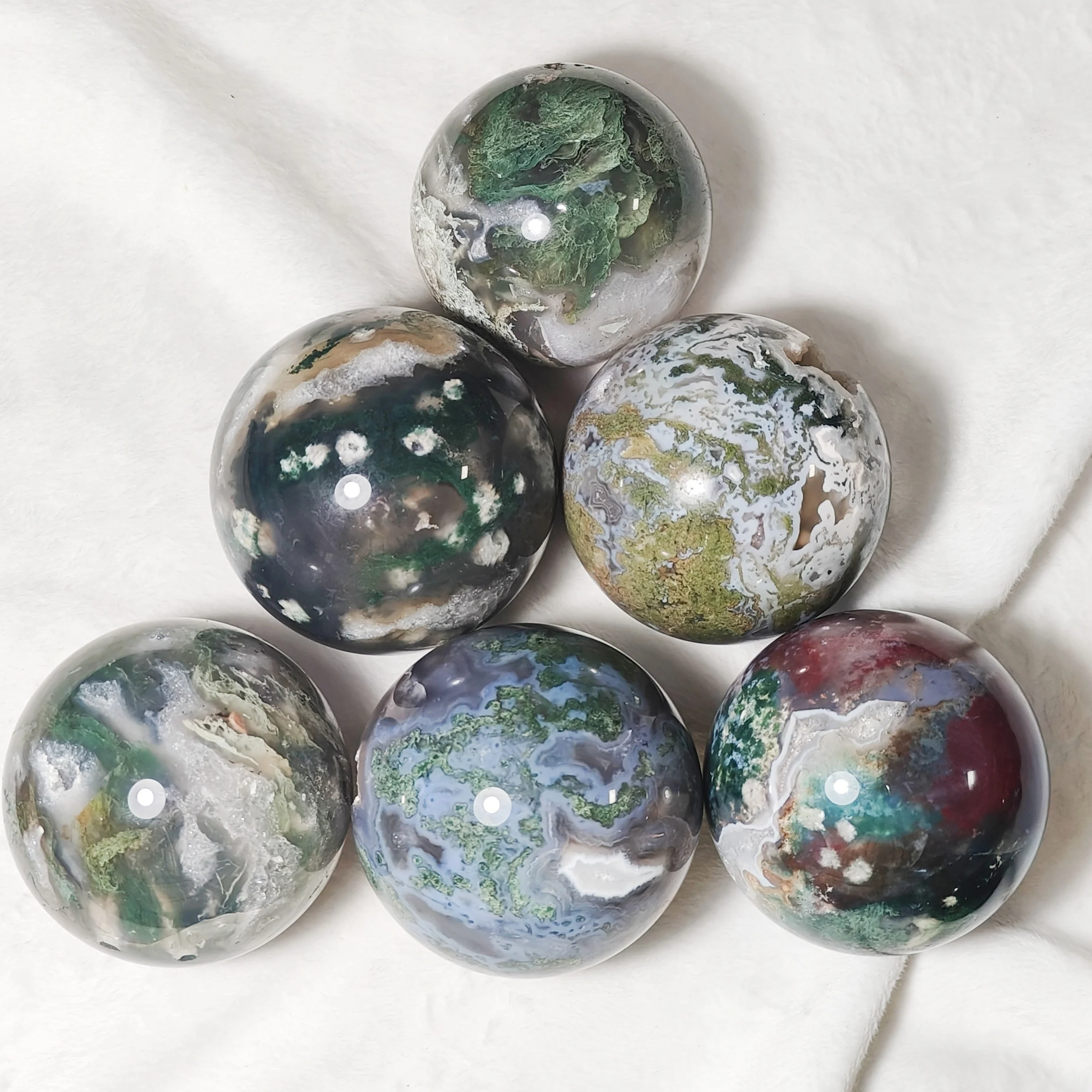 1PC Natural Moss Agate Sphere Minerals Specimen Stone Large Ball, Home Decor&Collection Gift, Crystal, Spiritual Decor