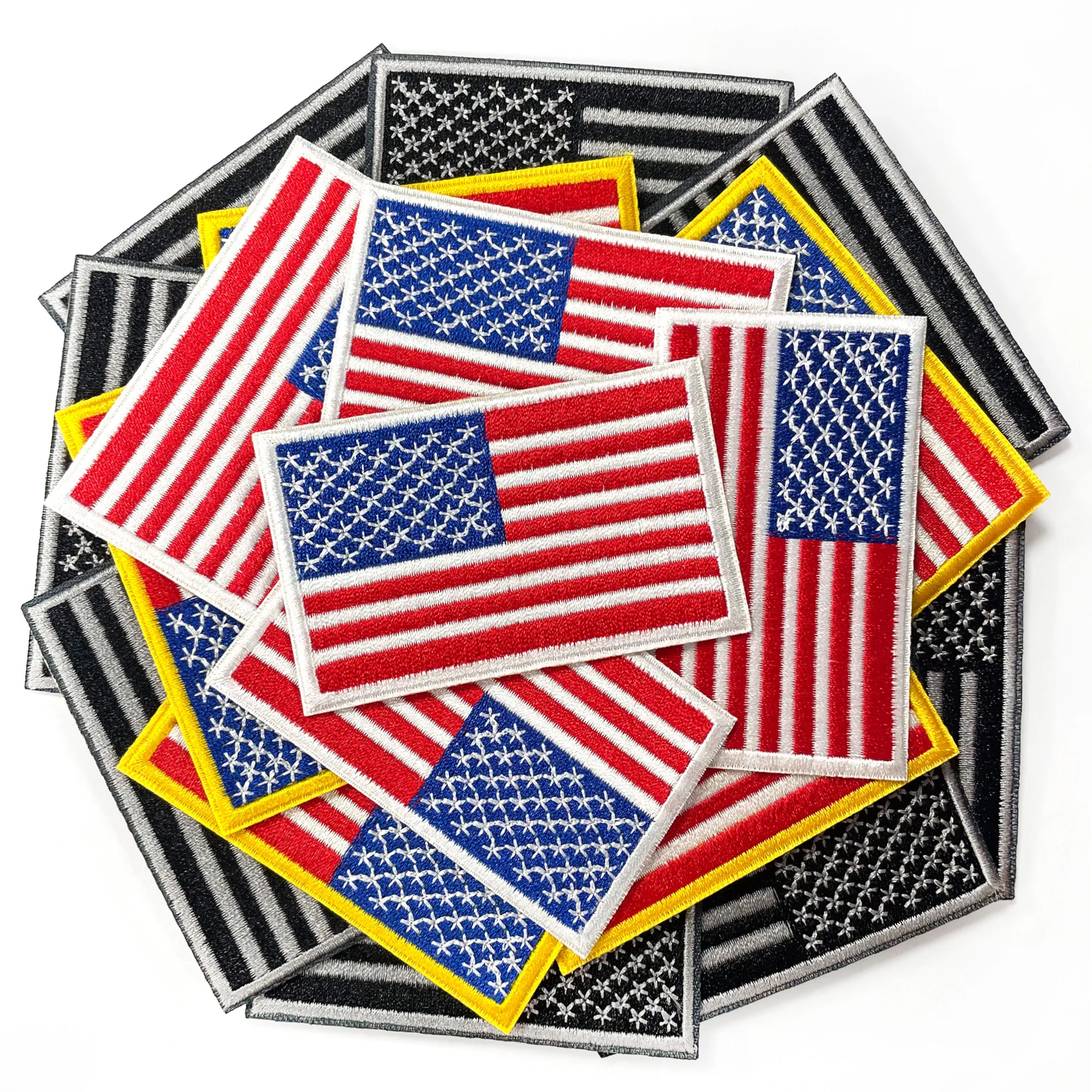 

Flag Cloth Sticker Velcro Hot Melt Adhesive Armband Patch Twill Fabric Badge Clothing Luggage Embroidery Sticker