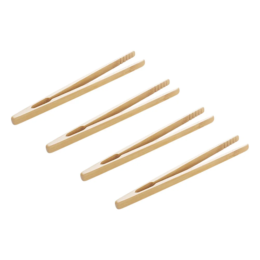 4 Pcs Wooden Tweezers Kids Montessori Toy Early Learning Fine Motor Skills Educational Tongs Safe Smooth Term Clip Beads