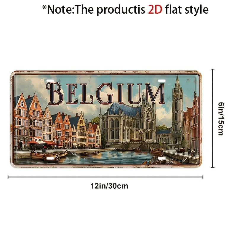 2D Flat - Two-Dimensional Artwork - Designed Solely for Aesthetic Purposes. Vintage Belgian Decorative Signs And Embellishments,