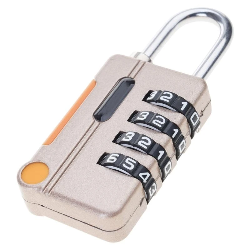 Candado combinación código 4 dígitos 652F, equipaje pequeño para cerradura caja, grillete sin llave Loc
