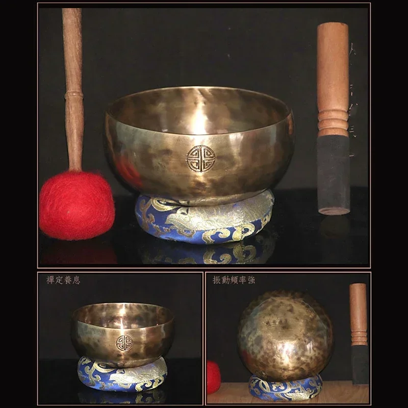 Full Moon Nepal Singing Bowl Handmade Large Tibetan Singing Bowl Yoga Meditation Massage Sound Healing Instruments Accessories