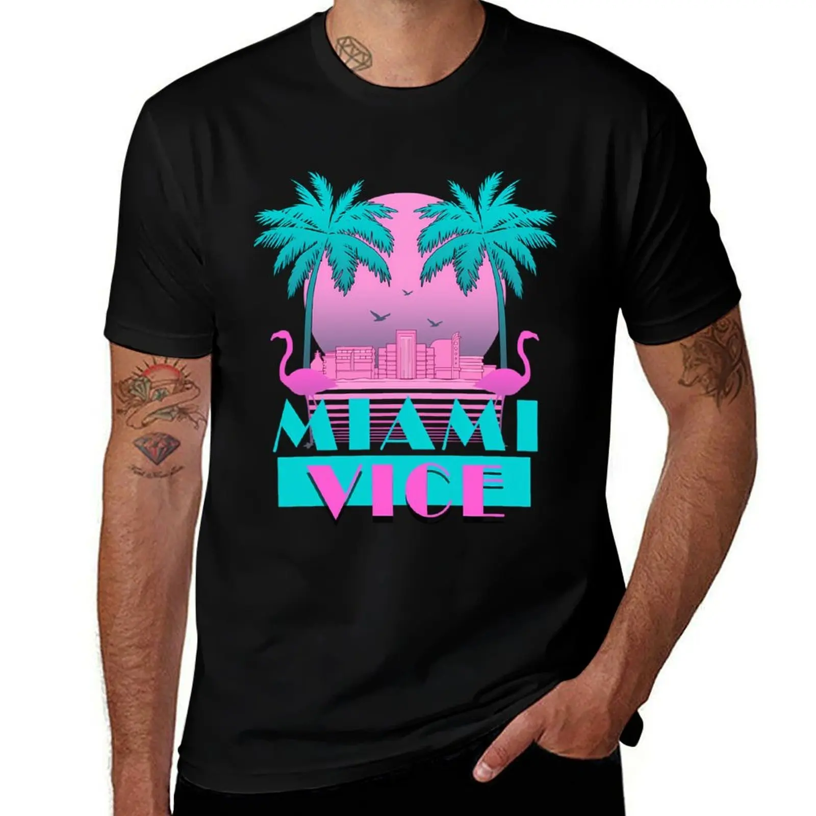 

Miami Vice - 80S T-Shirt summer tops funny gifts for a boy Personalized t-shirt heavyweight t shirts for men