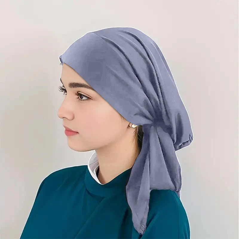 Einfarbige Turban ethnischen Stil elastischen Band Kopftuch für Frauen Mädchen Mode Mütze Hut Kopftuch Mode Haarschmuck