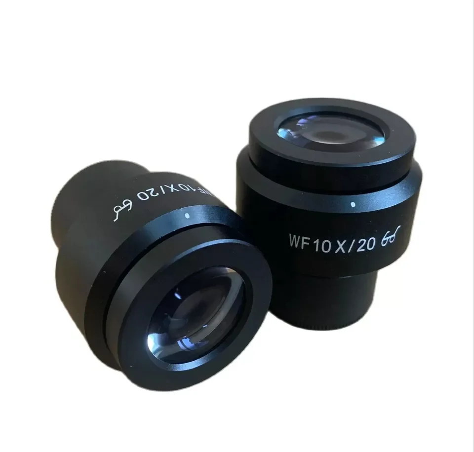 

ProScope Brand New Pair WF10X/20 Diopter-adjustable Eyepieces (30MM) with One Pair Eyeguard for Stereo Microscope